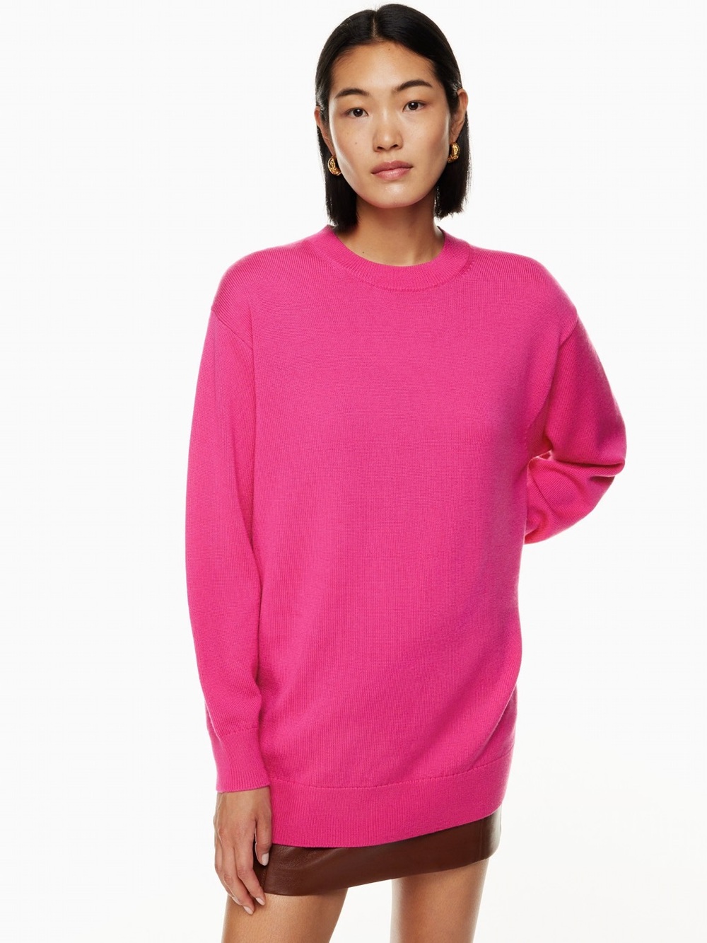 Wilfred Endless Sweater in Vital Pink Size Large Aritzia #101949